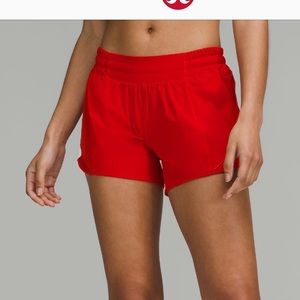 Lululemon Hotty Hot red shorts